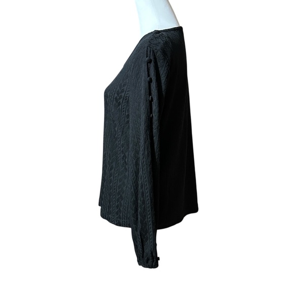 Zach and Rachel V-Neck Black Sweater with Long Sleeves Size Small NWT - Picture 5 of 12